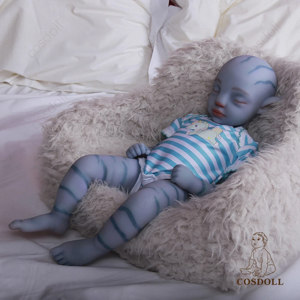 COSDOLL 18.5" Avatar Reborn Baby Full Body Platinum Silicone Baby Girl Dolls USA - Image 3 of 4