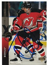 TOM CHORSKE NEW JERSEY DEVILS RARE SIGNED HOCKEY CARD