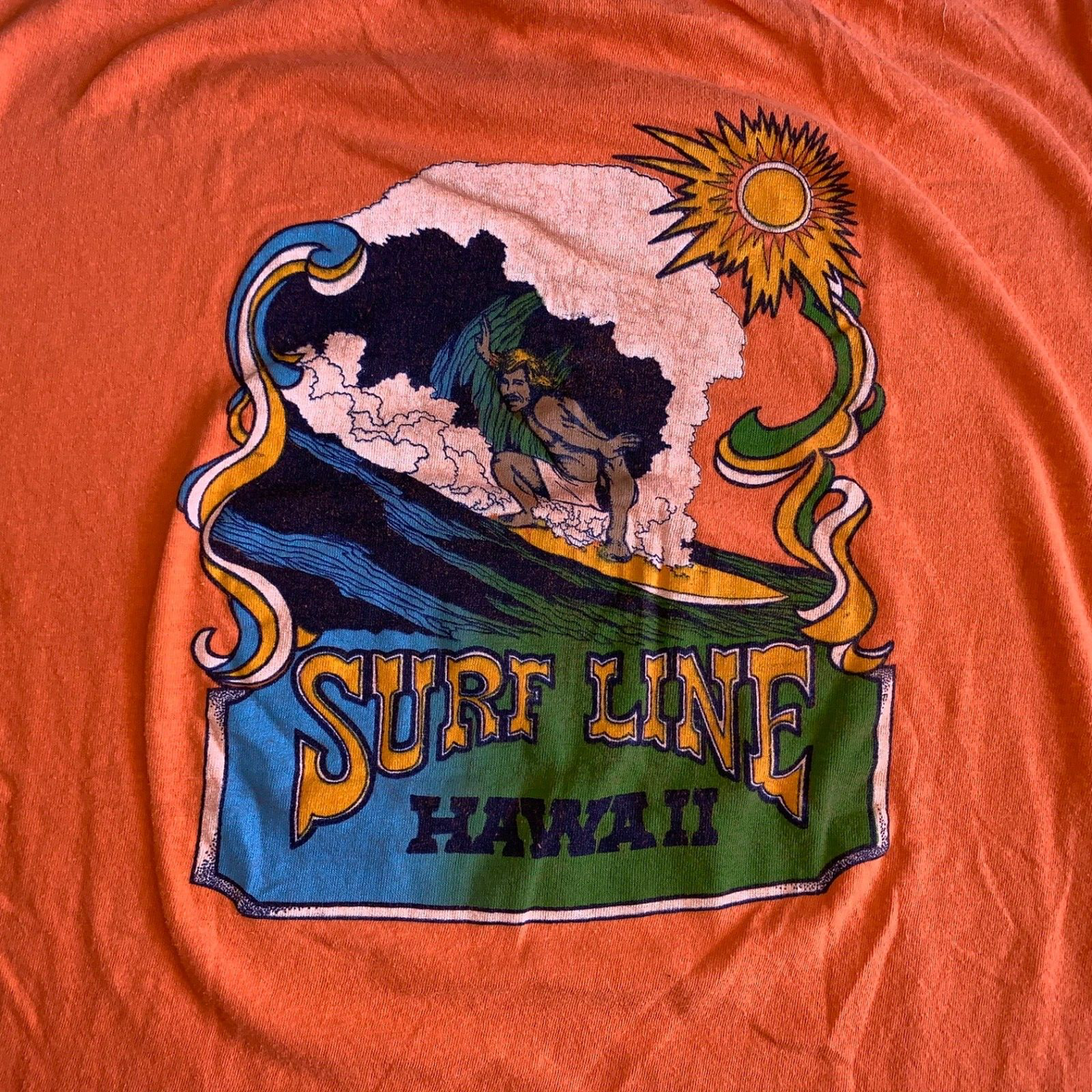 60s - 70s VINTAGE SURF LINE HAWAII SURF SHOP T-SHIRT SZ M 60s - 70s VINTAGE SURF LINE HAWAII SURF SHOP T-SHIRT SZ M