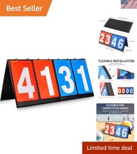 Portable Score Flipper Scoreboard - Easy to Use for All Sports - 14.2 x 6.1 in