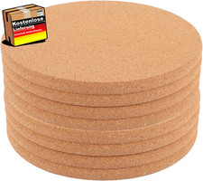 Korkuntersetzer set rund 16cm hitzebeständig für Töpfe Pfannen, Tischschutz