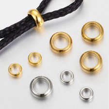 Stainless Steel Beads DIY Jewelry Women Big Hole Spacer Loose Beads 2mm to 10mm