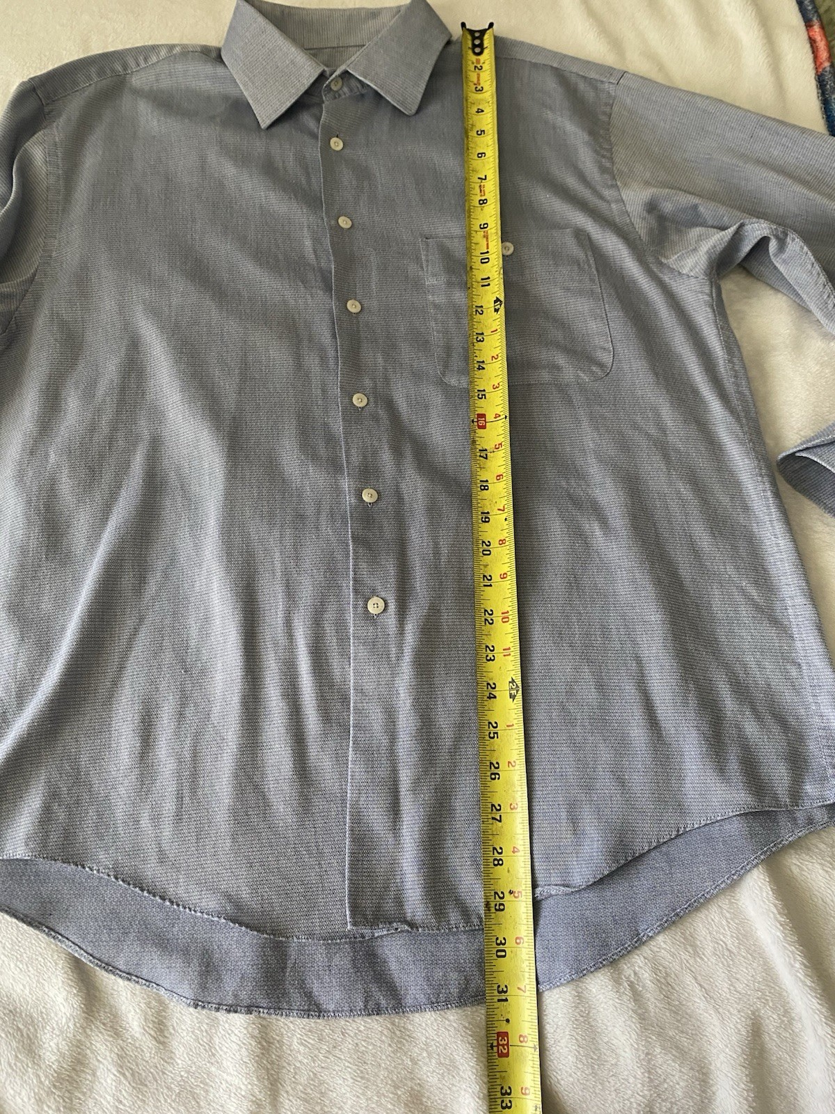 Camicia uomo Yves Saint Laurent blu chiaro con bottoni taglia 32 33