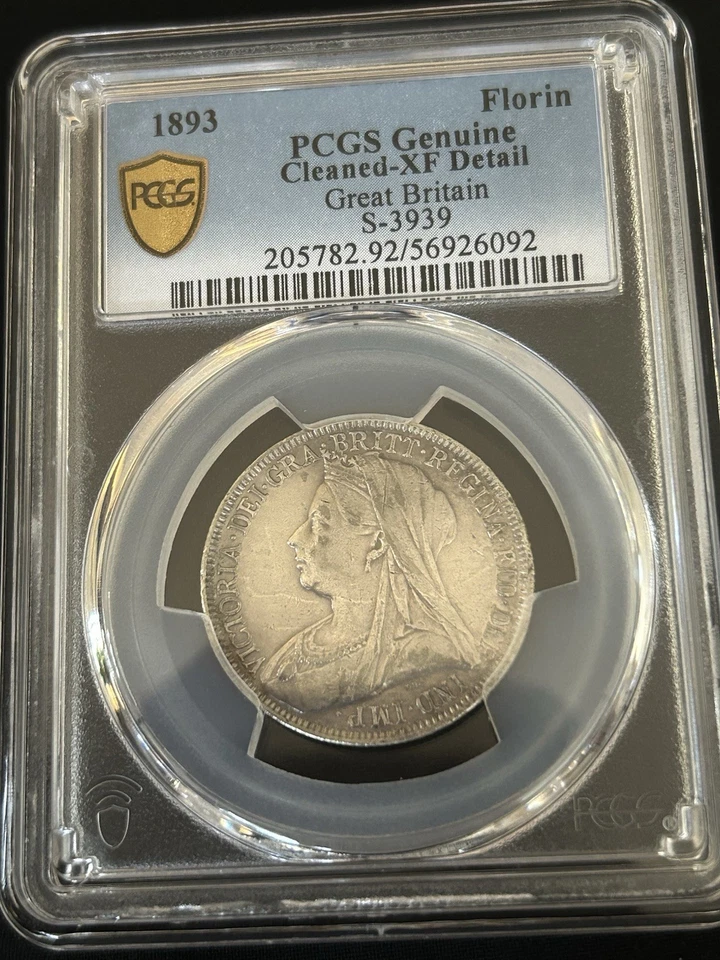 1893 Great Britain PCGS  Silver Coin Victoria Florin,Extremely Fine Detail,clean - Image 2 of 4