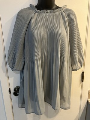 Earth Music Ecology Pleated Flowy Top Size F