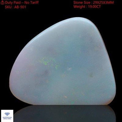 19.00 Cts Natural Australian Fire Opal Artisan Cabochon Gemstone 29x25x3 mm