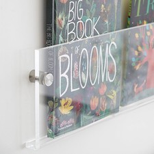 4-Pack 17" Acrylic Magazine Holder Vinyl Records Holder, Display Floating Boo...
