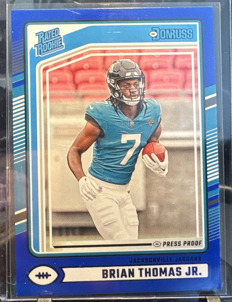 2024 Donruss Brian Thomas Jr. Rated Rookie #313 Optic Preview Blue Scope Jaguars