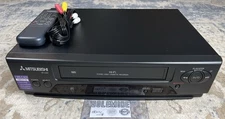 Mitsubishi HS-U420 4-Head Hi-Fi Stereo VCR w/ OEM Remote & AV Cables TESTED