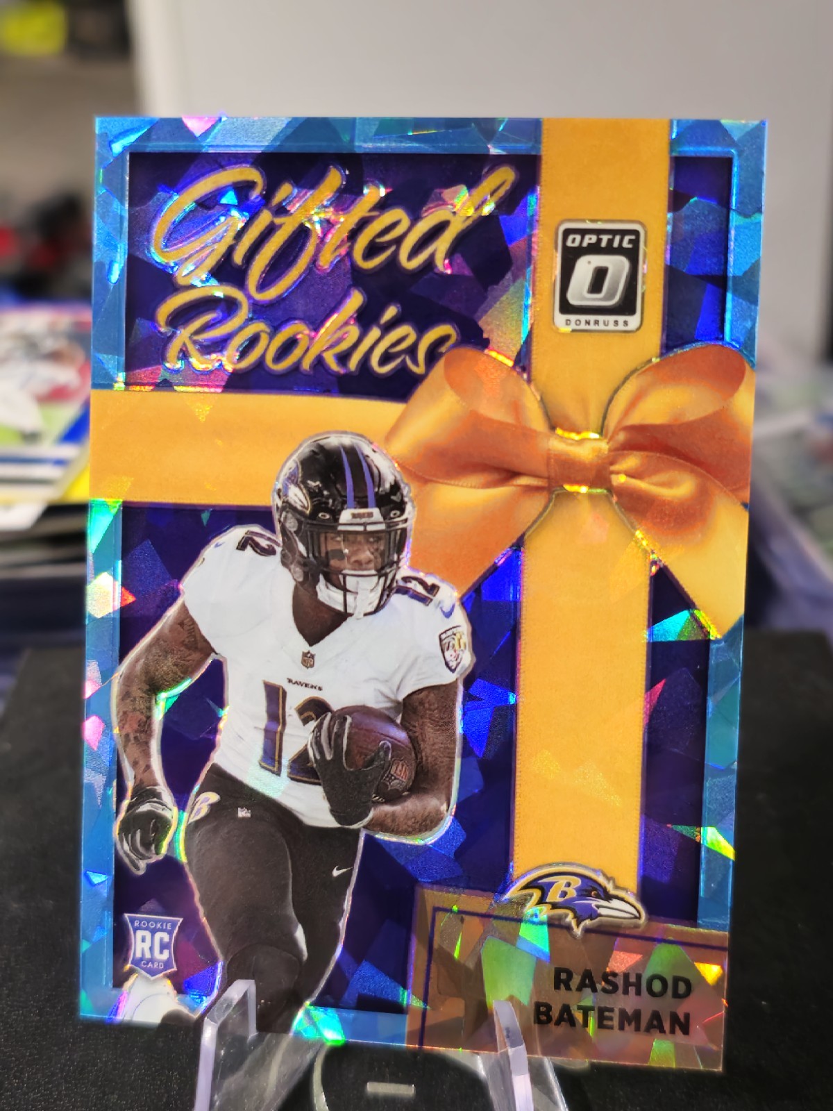 2021 Panini Donruss Optic Gifted Rookies Cracked Ice #GR-10 Rashod Bateman #9/15