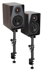  2 Rockville APM6D v2 6.5" Powered Studio Monitors w/USB/Bluetooth Desk Stands
