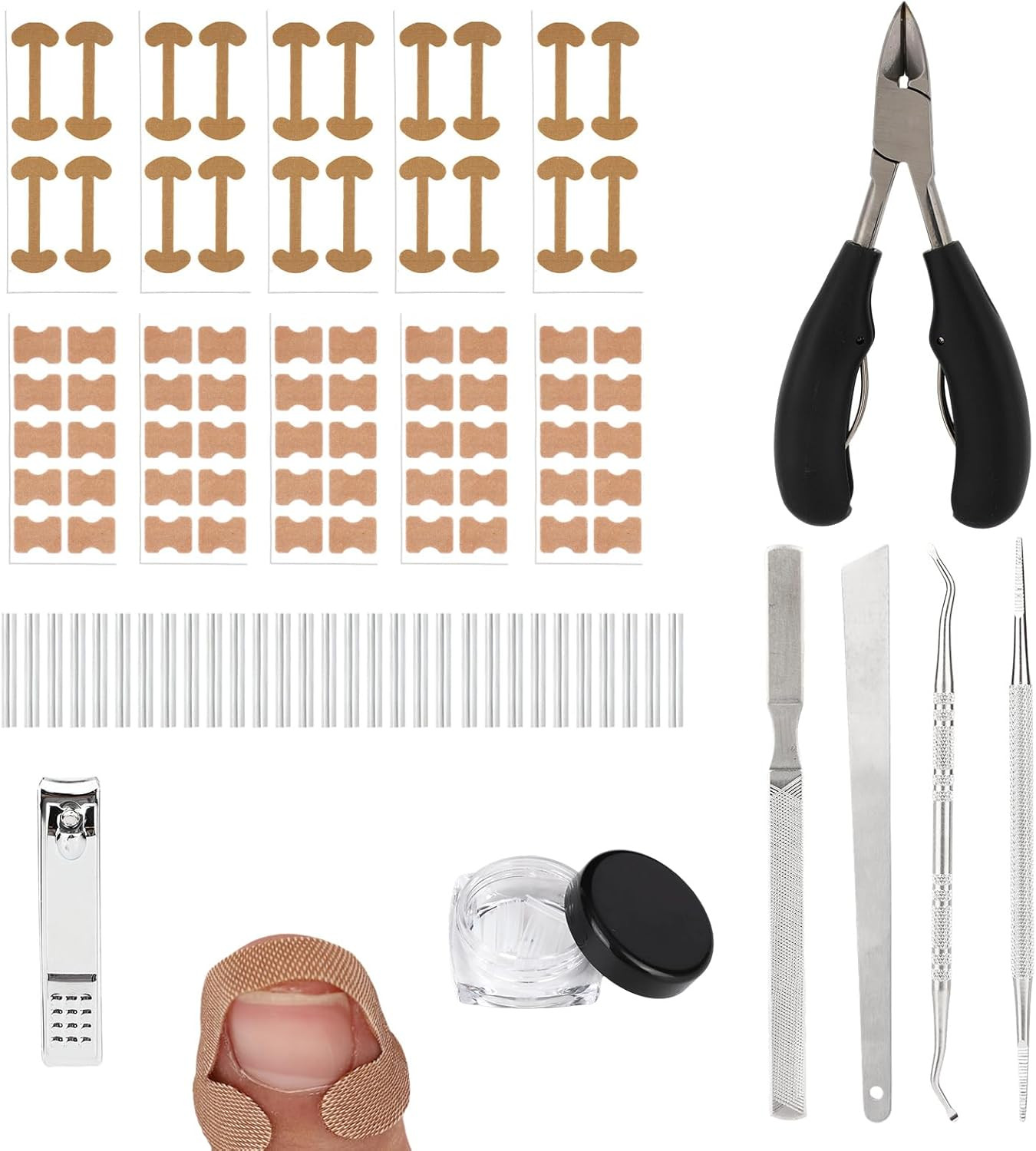 17Pz Set Di Correttori per Unghie Incarnite, Set Di Strumenti Professionali Pedi