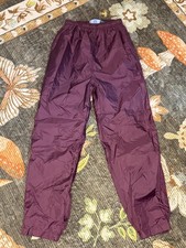 Vintage Holloway Windbreaker Track Pants Burgundy Nylon Joggers Women s S