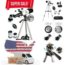 Telescope, 70mm Aperture 400mm AZ Mount Astronomical Refracting Telescope for...