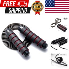 Adjustable Jump Rope Tangle-Free Rapid Speed w/ Ball Bearings