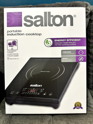 Brand New Salton Portable Induction Electric Cooktop ID1350 Salton ID1350
