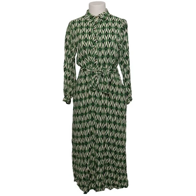 Zara, robe chemisier, taille : M, vert/multicolore, viscose, femme #v4V - Photo 1/4