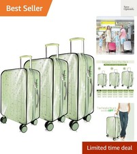 3 Pieces Thicken Clear Luggage Cover Protector, 20" 24" 28" PVC Luggage Cover...