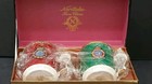 Noritake Bone China Set Of 2 Red & Green Mugs Decorated w/ Gold Crests - In Box — photo 1