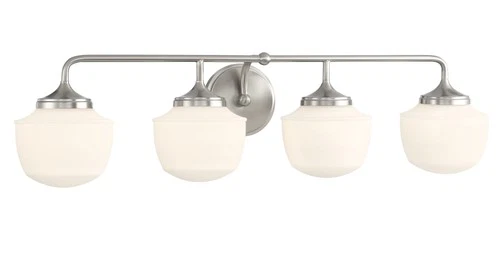 Minka Lavery 2574 Cornwell 4 Light 32"W Vanity Light - Nickel - Picture 1 of 7