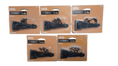 5-PACK Everbilt 4 in. Black Heavy Duty Decorative Strap Hinge