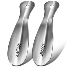 Metal Shoe Horn Travel 7.5 Inch, Small Stainless Steel 2 Pcs - Silver - a