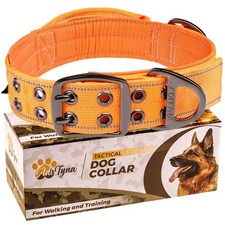 Heavy Duty Reflective Dog Collar for Medium Dogs - Tactical Neoprene