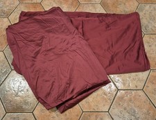 DORMA FINEST BEDLINEN CRANBERRY DOUBLE DUVET COVER AND MATCHING FITTED SHEET