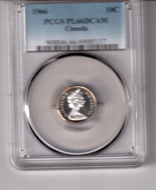 1966 Canada PL Silver Ten Cents  Dime Gem PCGS PL 66 DCam