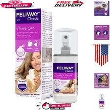 Cat Calming Spray, 60ml - Easy Travel and Home Relaxation for All Cat Breeds