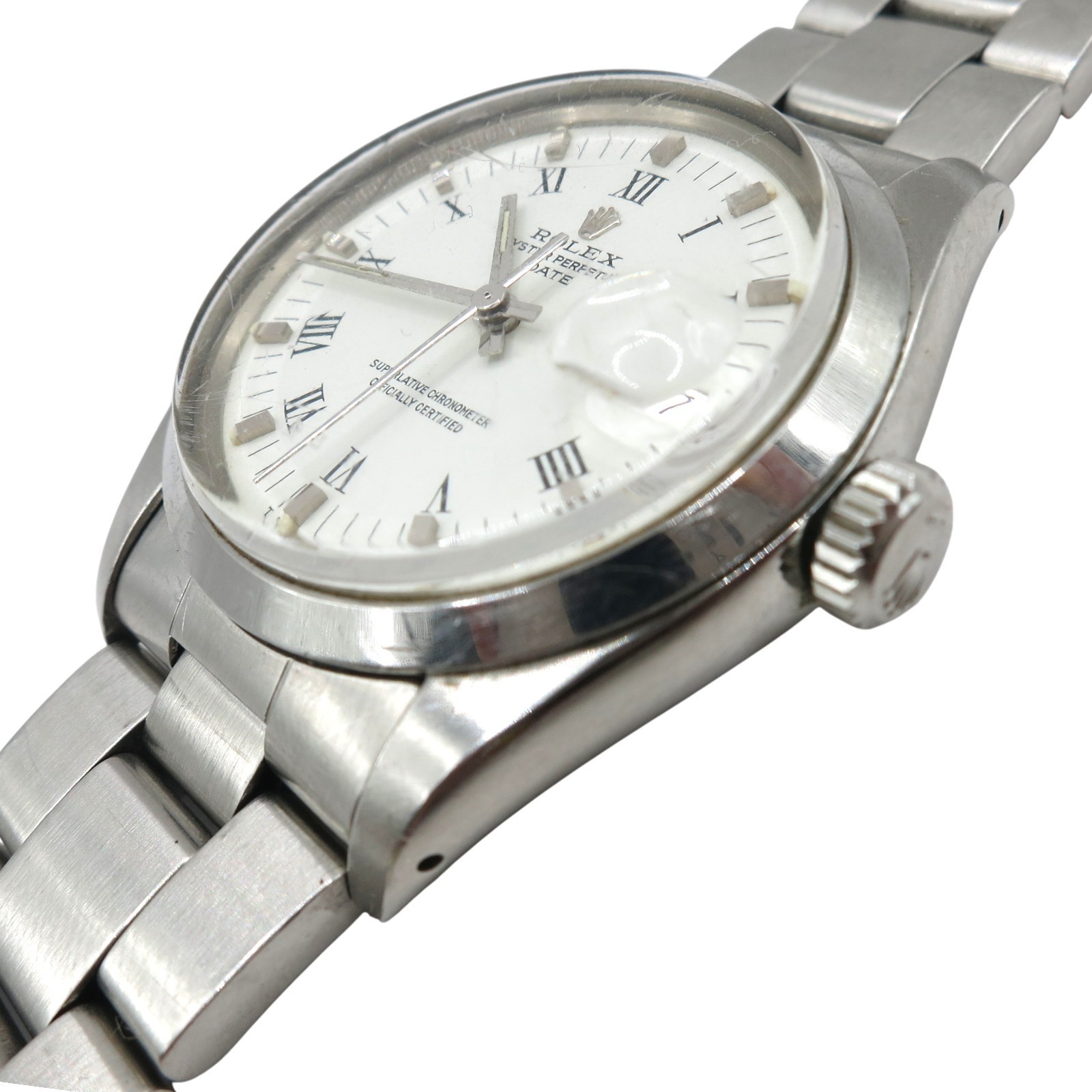 Rare 1971 Rolex Oyster Perpetual Date 1500 Satin Silver Dial
