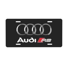 Audi 12 X 6 In License Plate Stamped Metal Tag For Car Truck Black Audi 12 X 6 In License Plate Stamped Metal Tag For Car Truck Black