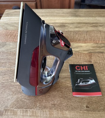 CHI Electronic Steam Iron with Retractable Cord Titanium Ceramic - 13102E