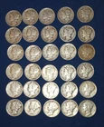 2.368 ozt. Mercury Dimes, 1940-1945, US Silver