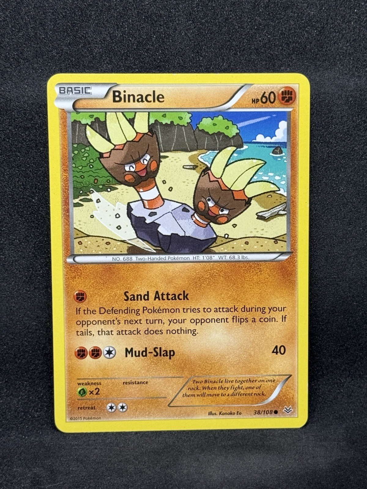Binacle 38/108 Roaring Skies Common Regular Pokemon Card TCG Trading Card HP