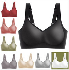 New Wireless Bra For Womens Breathable Brassiere Soft Daily Sleep Underwear 3XL