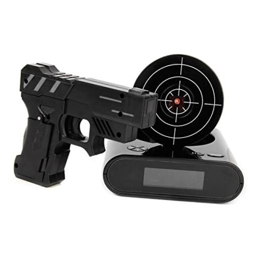 Lock N' Load Gun Alarm Clock Target Alarm Clock Creative Clock Black