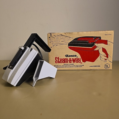 Vintage 1970 Ronco Portable Steam-A-Way With Box,Preloved, Exceptional Condition