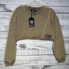 New Alphalete Very Terry Oversized Cropped Pullover Sweatshirt Women  s Medium