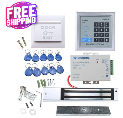 Kit De Sistema Control Acceso Puerta Independiente Cerradura Magnetica Electrica