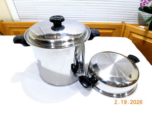 LIFETIME WEST BEND 12 Qt Stock Pot T304CC Stainless Steel 12 Element Solar Cap