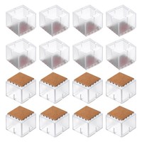 "16X Stuhl Bein Boden BeschüTzer 30Mm(1.18\") Quadrat Stuhl Bein Abdeckung Weiß"