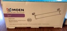 NEW Moen DN0722BN 24in Double Towel Bar Brushed Nickel B53