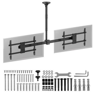 Deckenhalterung TV Maclean 2er für 34 60 Zoll Max 2x40kg VESA 600x400 MC-111 B