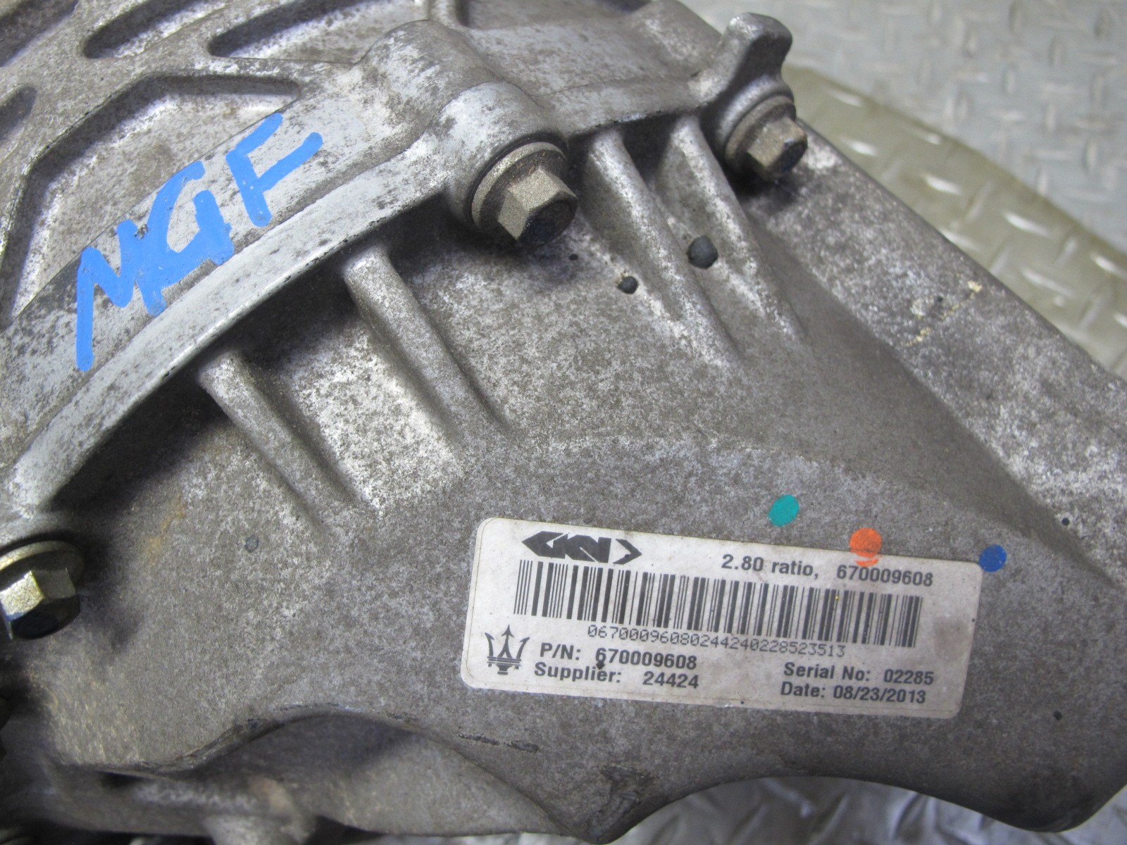 2014-2017 MASERATI GHIBLI M157 SQ4 AWD REAR DIFFERENTIAL CARRIER 2.80 RATIO