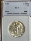 1943-D Walking Liberty Half Dollar Silver GEM BU 🔥 N/R