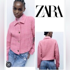 Zara Pink Tweed Jacket