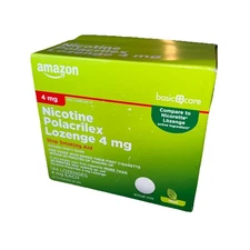 Amazon Basic Care 144 Mint Lozenges Nicotine Polacrilex 4 mg - Exp 04/27