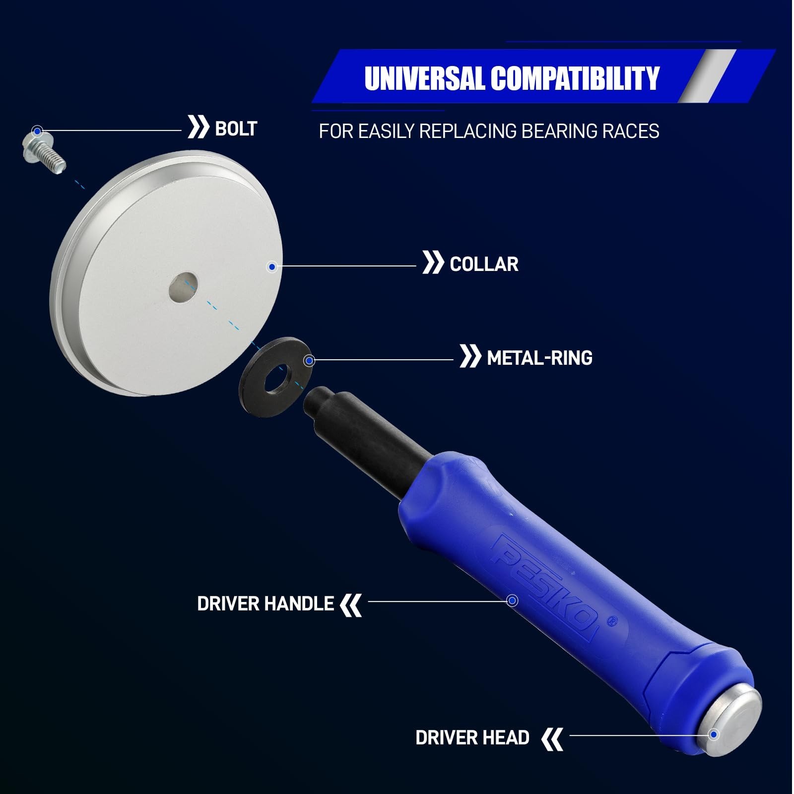 Bearing Race and Seal Driver Kit 13pc - Universal Wheel Bearing Ins... Fast Ship