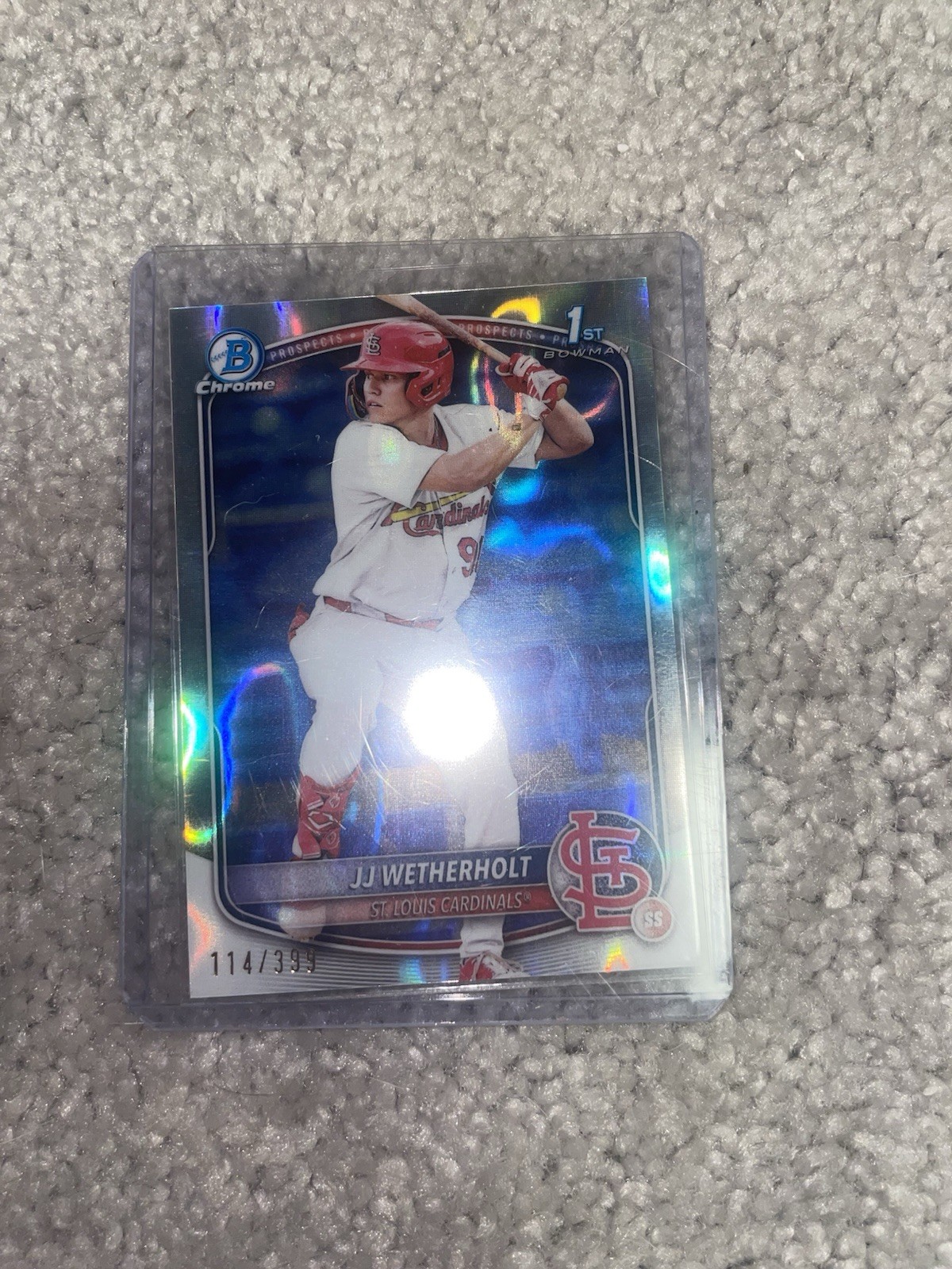 2025 Bowman - Chrome Prospects JJ Wetherholt #BCP-22 Lava Refractor /399 (RC)